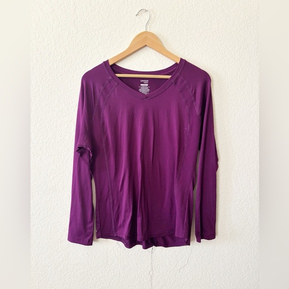 Danskin Fitted Purple Long Sleeve Tee - Picture 1 of 7